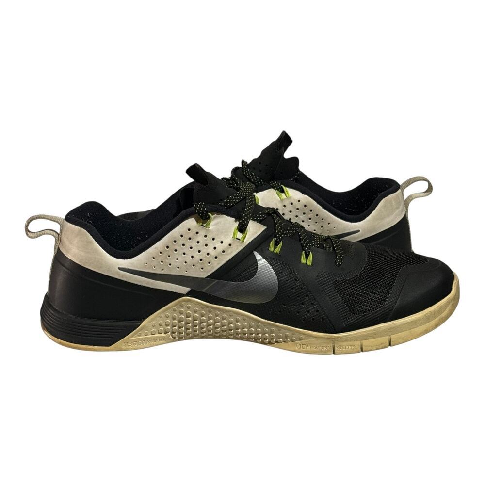 Nike Metcon 1 Flywire 813101-001 Black Volt White Training Shoes Men's Size 11 - Picture 8 of 9